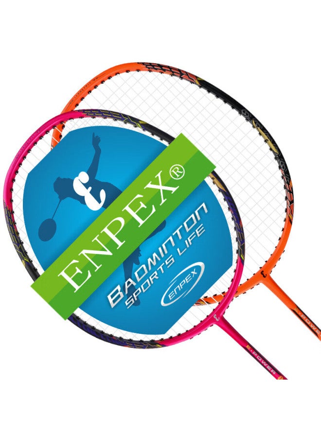 Enpex Badminton Racket, Double Rackets, Fashionable Couple Pair, Carbon Composite Racket, 2-piece Set E-power066, With Grip Tape - Image 2