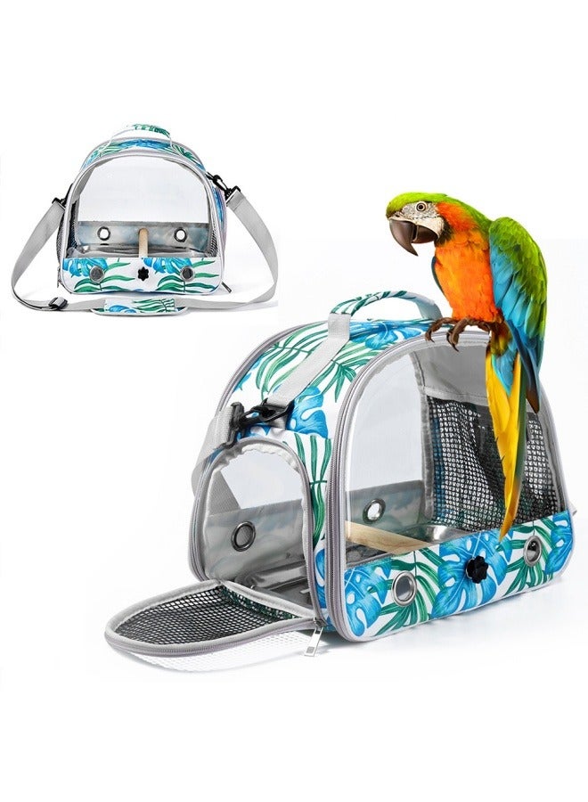 عام حقيبة محمولة قابلة للطي للحيوانات الأليفة ، مصنوعة من قماش أكسفورد PVC ، حقيبة نزهة حميمة للأرانب والببغاوات - Image 1