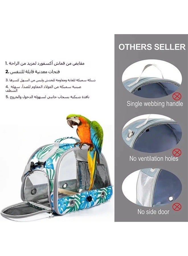 عام حقيبة محمولة قابلة للطي للحيوانات الأليفة ، مصنوعة من قماش أكسفورد PVC ، حقيبة نزهة حميمة للأرانب والببغاوات - Image 2