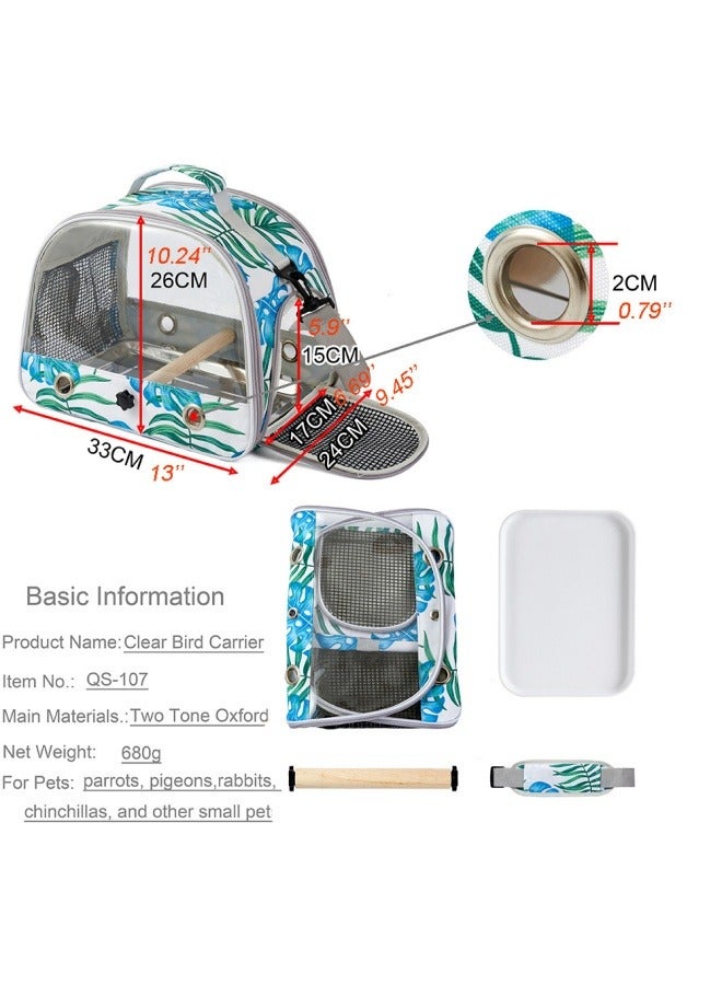 عام حقيبة محمولة قابلة للطي للحيوانات الأليفة ، مصنوعة من قماش أكسفورد PVC ، حقيبة نزهة حميمة للأرانب والببغاوات - Image 4