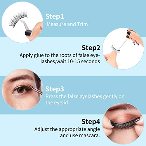 DYSILK Eyelashes Mink Lashes - Wispy Eyelashes 5 Pairs 6D Lashes Kit False Lashes Natural Look Eye Lashes Cat Eye Fake Eyelashes Volume Lashes Strip | 15.2mm - Image 5