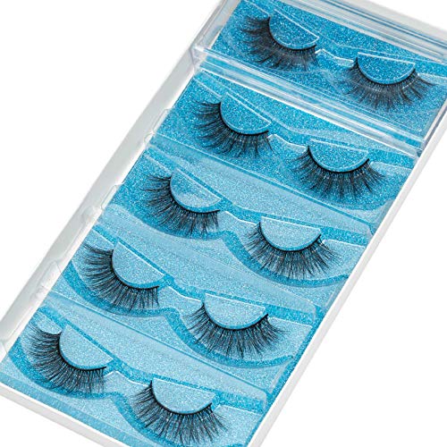DYSILK Eyelashes Mink Lashes - Wispy Eyelashes 5 Pairs 6D Lashes Kit False Lashes Natural Look Eye Lashes Cat Eye Fake Eyelashes Volume Lashes Strip | 15.2mm - Image 2