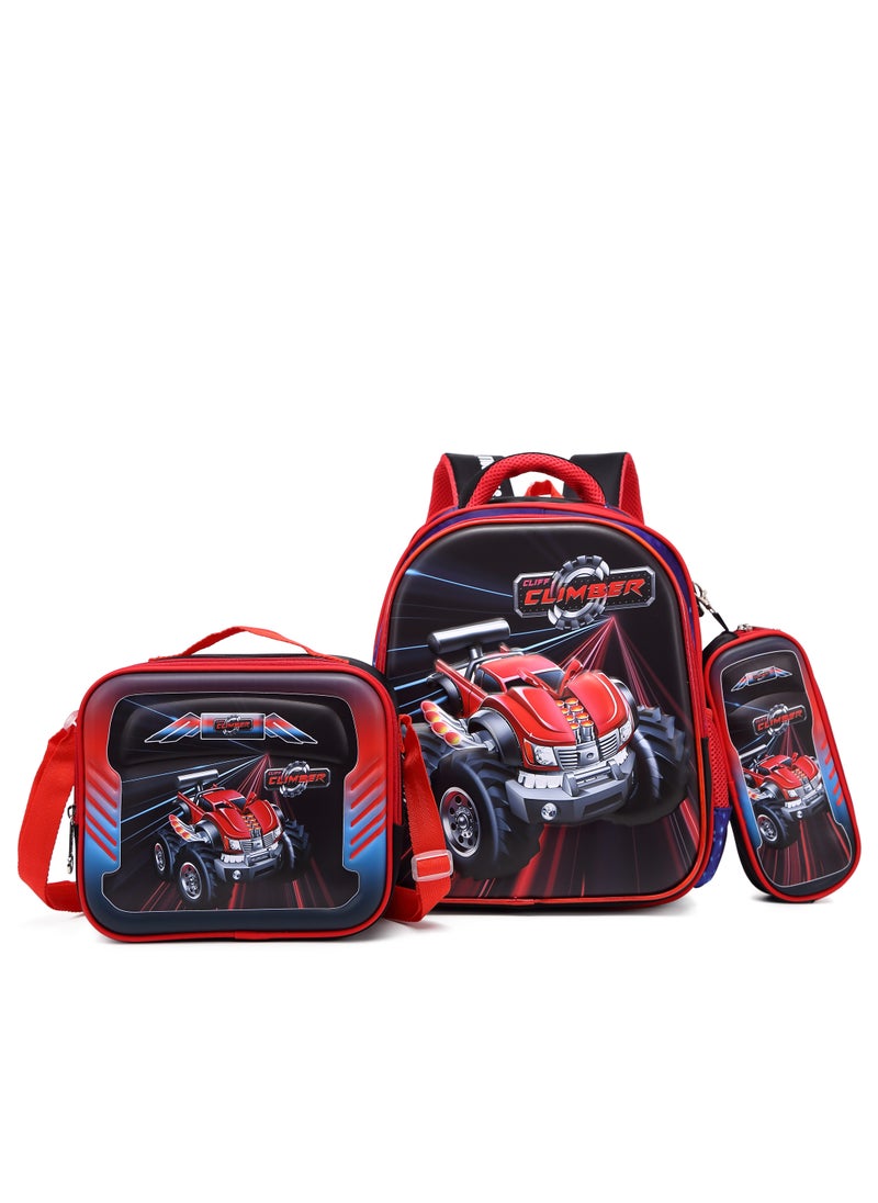 Stargold Baby Backpack 3Pcs Combo For Baby Boy With Adjustable Strap For School 14 Inch 