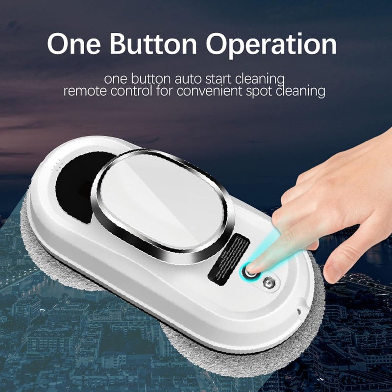 Cryfokt Window Cleaner Robot, 5600Pa Suction Automatic Cleaning with Dual Spiral Cleaning Heads, 3 Planning Modes Window Cleaning Robot with Remote Control for Windows, Tiles, Glass Doors - Image 4