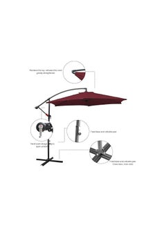 Generic Cantilever Umbrella 300cm - Red from Araims Factory.  - Image 2