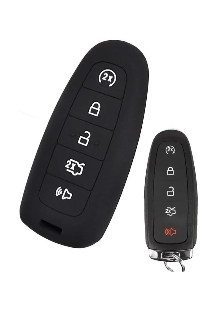 QASULER 5 Buttons Silicone Car Key Fob Case - Image 3
