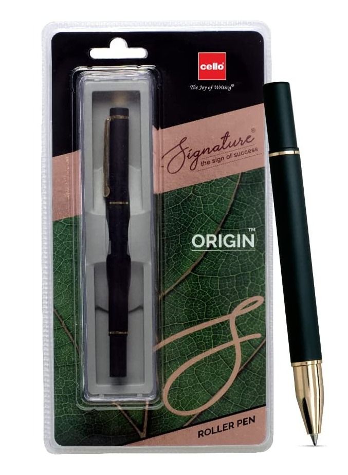Cello Signature Origin Premium Metal Roller Pen Blue Ink - Image 1