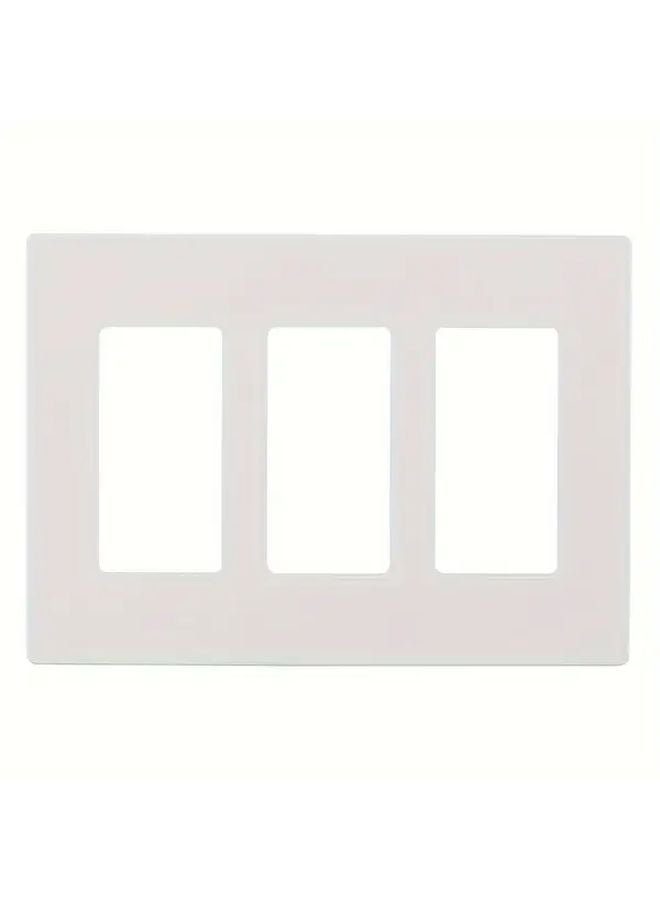 3 Gang Screwless Wall Plate Cover Glossy White Unbreakable Thermoplastic Standard Size - Image 5