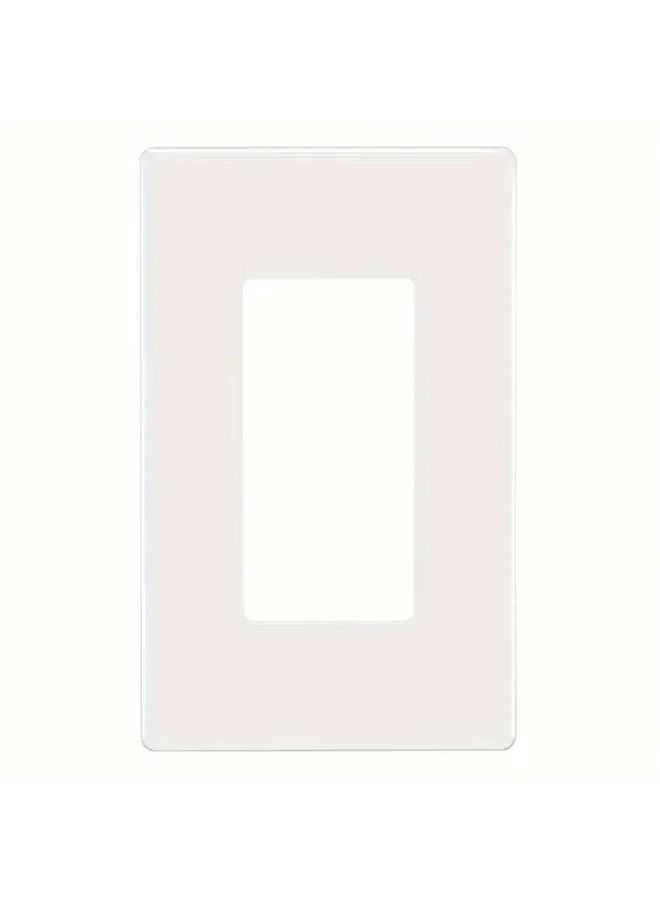 3 Gang Screwless Wall Plate Cover Glossy White Unbreakable Thermoplastic Standard Size - Image 3