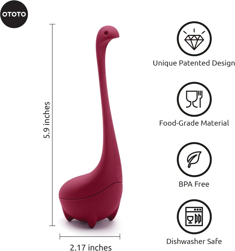 OTOTO Cute Tea Infuser by - Loose Leaf Tea Steeper, Tea Accessories, Tea Diffusers, Tea Infuser for Loose Leaf Tea, Tea Strainers, Cute Gifts, Tea Gift Set, Kitchen Gifts, Cooking Gadgets - Image 2