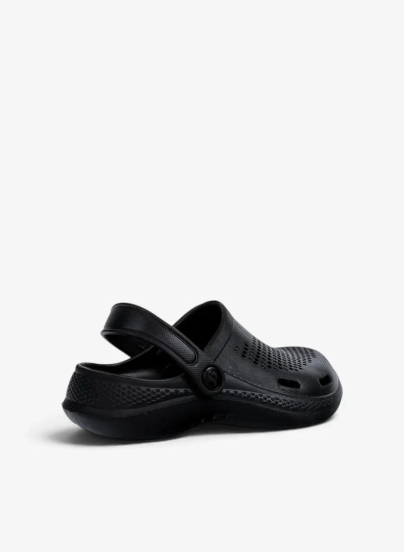 Bata Black Casual Textured Junior Clogs  | Best Price UAE