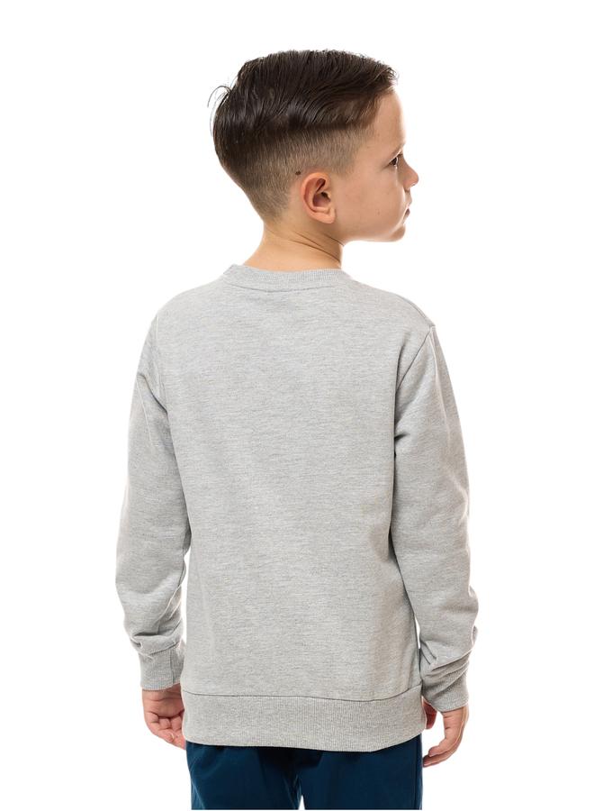 Victor And Jane Boys Grey Skateboard Graphic Sweatshirt - Image 3