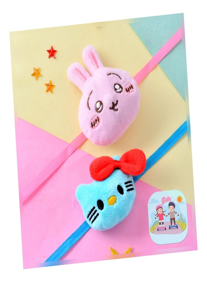 CraftVatika Rakhi for Kids | Rakhi Set of 2 for Brother | Cartoon Rakhi for Boy with Fridge Magnet, Rakshabandhan Greeting Card, Tilak Set,Home Decor (M2-Kids Set) - Image 1