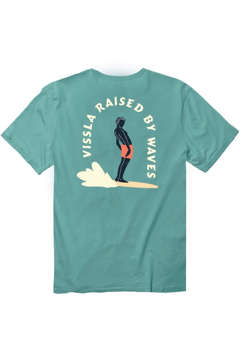 Vissla Cruzzy Organic T-Shirt Jade 100% Organic  Cotton