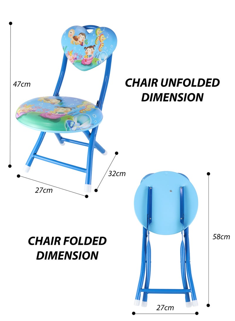 توشيونيكس كرسي أطفال قابل للطي مع مقعد إسفنجي بوسادة صرير - كرسي محمول وخفيف الوزن للأطفال الصغار، كرسي أنشطة صغير سهل الطي للأطفال، معدات سفر، أثاث الحضانة وغرفة اللعب، كرسي ألعاب للأطفال يصدر صريرًا للاستخدام الداخلي والخارجي - متوفر بألوان وتصميمات مختلفة، كرسي صوتي للأعمار من 1 و2 و3 و4 و5 سنوات - Image 2