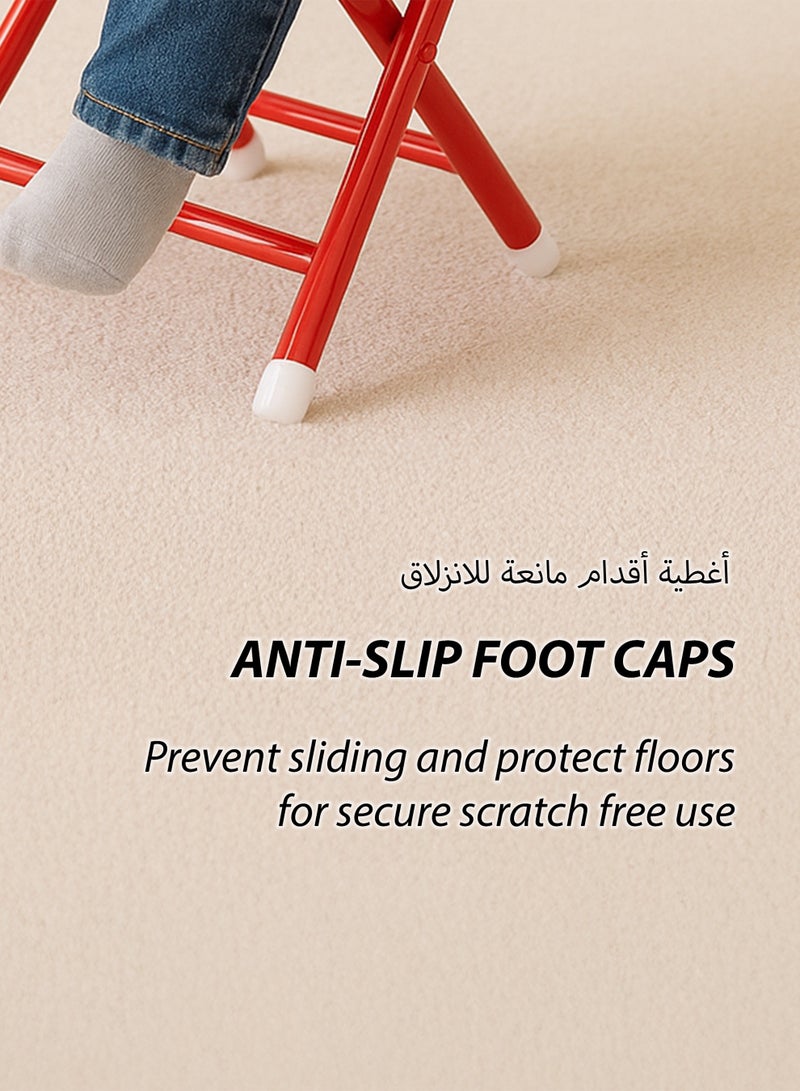 توشيونيكس كرسي أطفال قابل للطي مع مقعد إسفنجي بوسادة صرير - كرسي محمول وخفيف الوزن للأطفال الصغار، كرسي أنشطة صغير سهل الطي للأطفال، معدات سفر، أثاث الحضانة وغرفة اللعب، كرسي ألعاب للأطفال يصدر صريرًا للاستخدام الداخلي والخارجي - متوفر بألوان وتصميمات مختلفة، كرسي صوتي للأعمار من 1 و2 و3 و4 و5 سنوات - Image 5