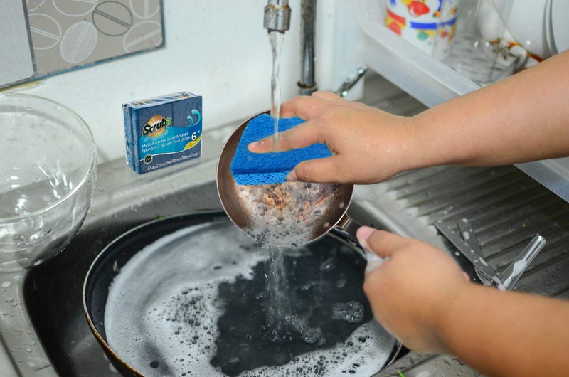 Scrubit Non-Scratch Cleaning Scrub Sponges- Scrubbing Dish Sponge Ideal for Washing Kitchen,Dishes, Bathroom &More â€“ Dishwashing Sponge Along with A Thought Scrubber â€“ 24 sponges - Image 4