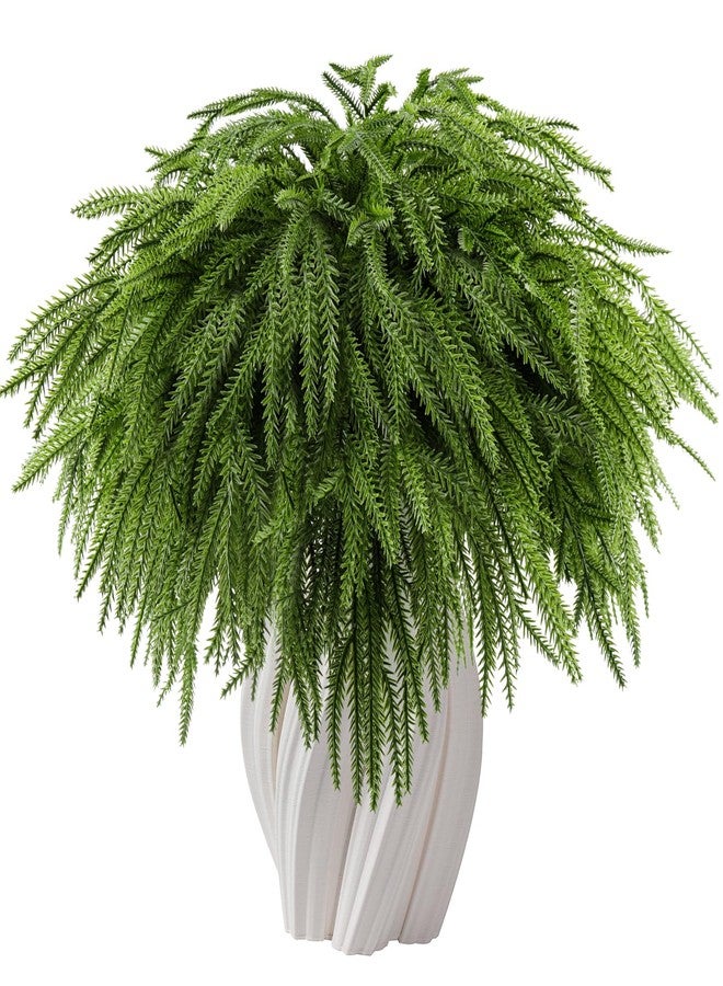 Japior 18 Pcs Christmas Norfolk Pine Branches -18 Inches Artificial Pine Branches faux Christmas Norfolk Pine Greenery Stems Faux Norfolk Pine Branches Garland for Xmas DIY Crafts Decorations Indoor Outdoor - Image 1