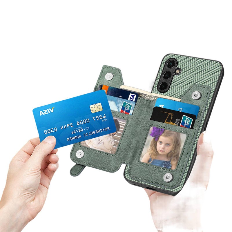 غطاء واقي | TPU | حامل بطاقات | حماية من السقوط | أسود | مقاوم للصدمات لـ samsunga22/a22s - Image 3