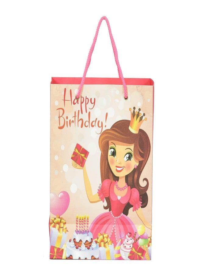 PPJ ® -PRINCESS HAPPY BIRTHDAY (10 Pcs.) PAPER CARRY BAG, 10 Inch X 8 Inch X 4 Inch RETURN GIFT/HAPPY BIRTHDAY/RETURN GIFTS/GIFTS/GIFT BAGS/GIFT COVERS(Pack of 10) - Image 2