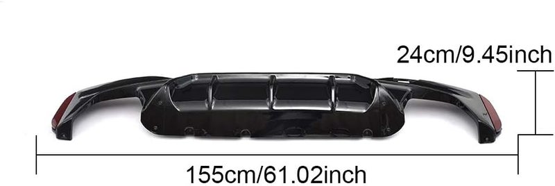 QASULER Rear Bumper Diffuser for BMW 5 Series - Image 2