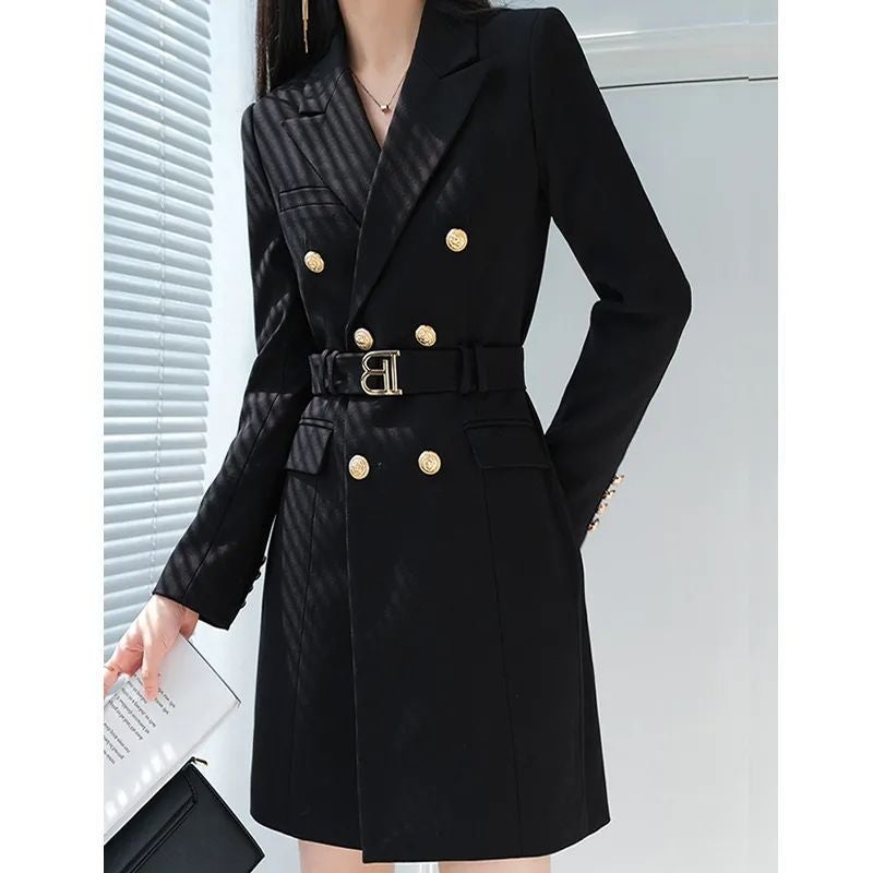 Z2024 Professional Suit Dress Women'S Spring & Fall New Design Long-Sleeved Elegant Work Clothes Ol Style Slim Skirt - Image 1