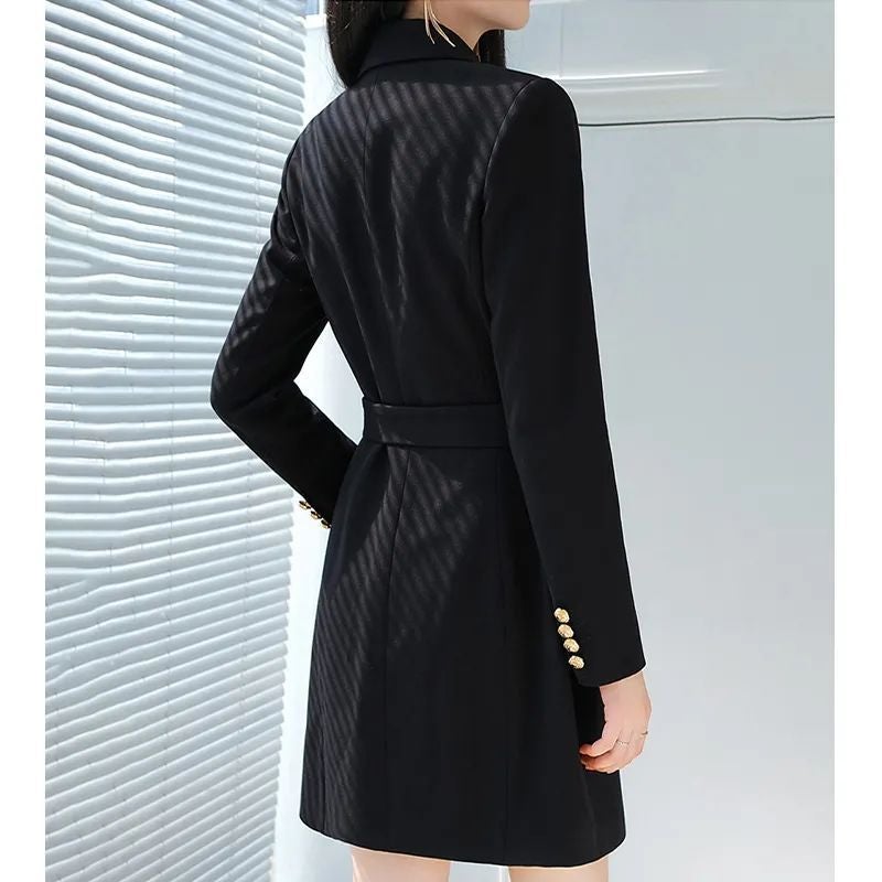 Z2024 Professional Suit Dress Women'S Spring & Fall New Design Long-Sleeved Elegant Work Clothes Ol Style Slim Skirt - Image 5