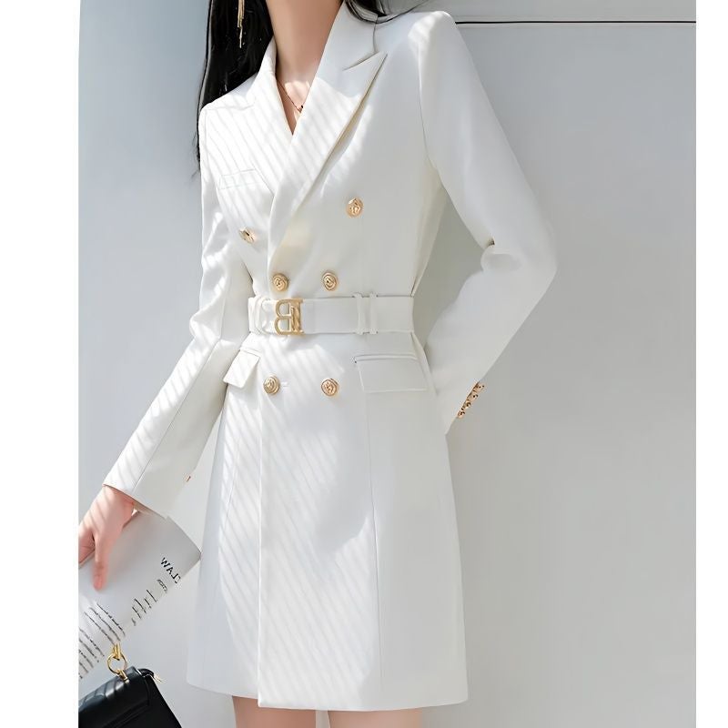Z2024 Professional Suit Dress Women'S Spring & Fall New Design Long-Sleeved Elegant Work Clothes Ol Style Slim Skirt - Image 2
