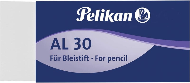 Pelikan AL 30 White Erasers for Graphite Pencils, Technical & Artistic Design, Pack of 30 (43x17x12mm) - Image 3