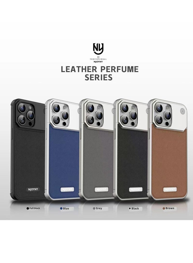 حافظة جلدية من سبائك الألومنيوم للطيران لهاتف iPhone 14 Pro Max، غطاء معدني رفيع باللون الأسود - Image 5