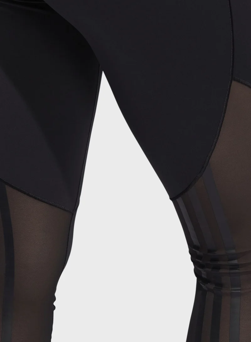 Adidas 3 Stripe Mesh Tights