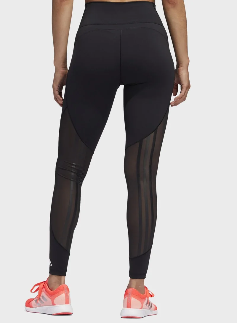 Adidas 3 Stripe Mesh Tights