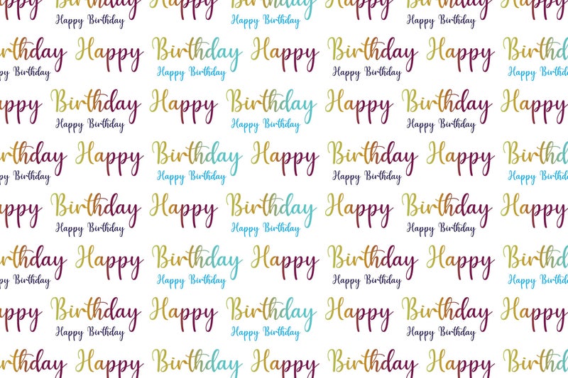 AccuPrints Birthday Wrapping Paper Sheet-6 Sheets For Party, Baby Shower-20 Inch X 30 Inch Pattern Happy Birthday-05, 6 count,White - Image 2