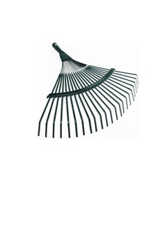 Metal Garden Rake, 22 toothed Shrub Rake, Lightweight, Durable Garden Tool, for Raking Leaves Loosening and Leveling Mulch