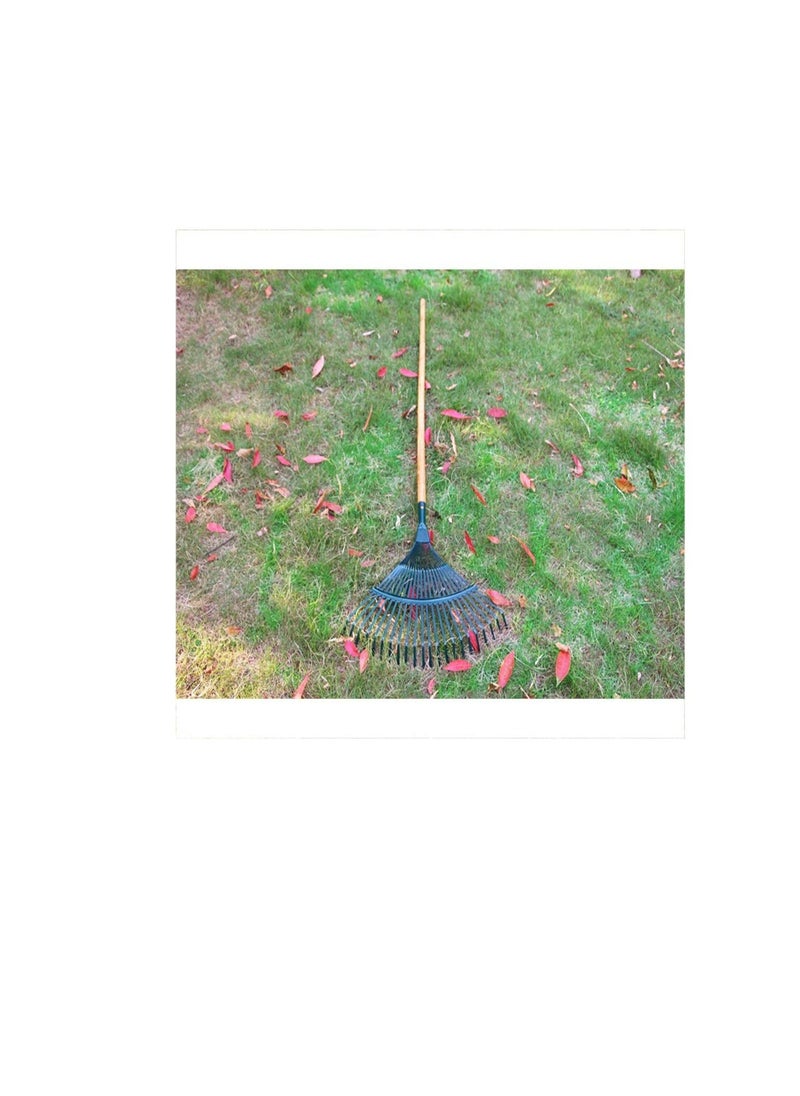 Generic - Metal Garden Rake, 22 toothed Shrub Rake, Lightweight, Durable Garden Tool, for Raking Leaves Loosening and Leveling Mulch - Image 1