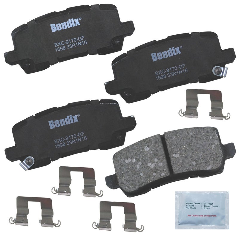 Bendix Priority1 CFC1698 Ceramic Rear Brake Pads for Acura MDX 2020-2017, RLX 2020-2014, TLX 2021-2015, Honda Odyssey 2024-2018 - Image 3