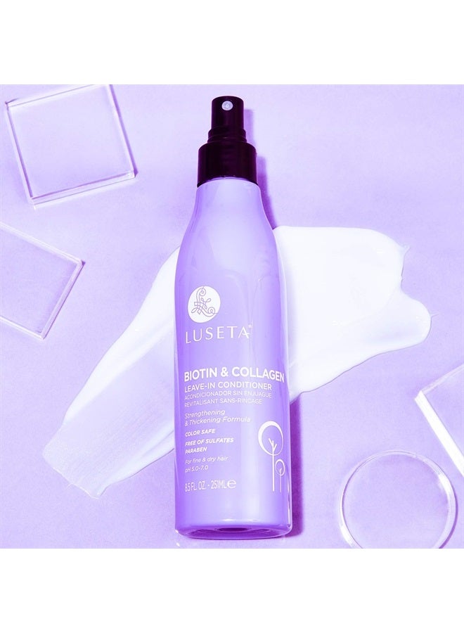 L LUSETA Luseta Biotin Leave in Conditioner for Dry Damaged Hair, Natural Thickening Volume Conditioner for Hair Loss and Thinning,8.5Fl Oz, Hair Detangler Spray for Women - Image 1