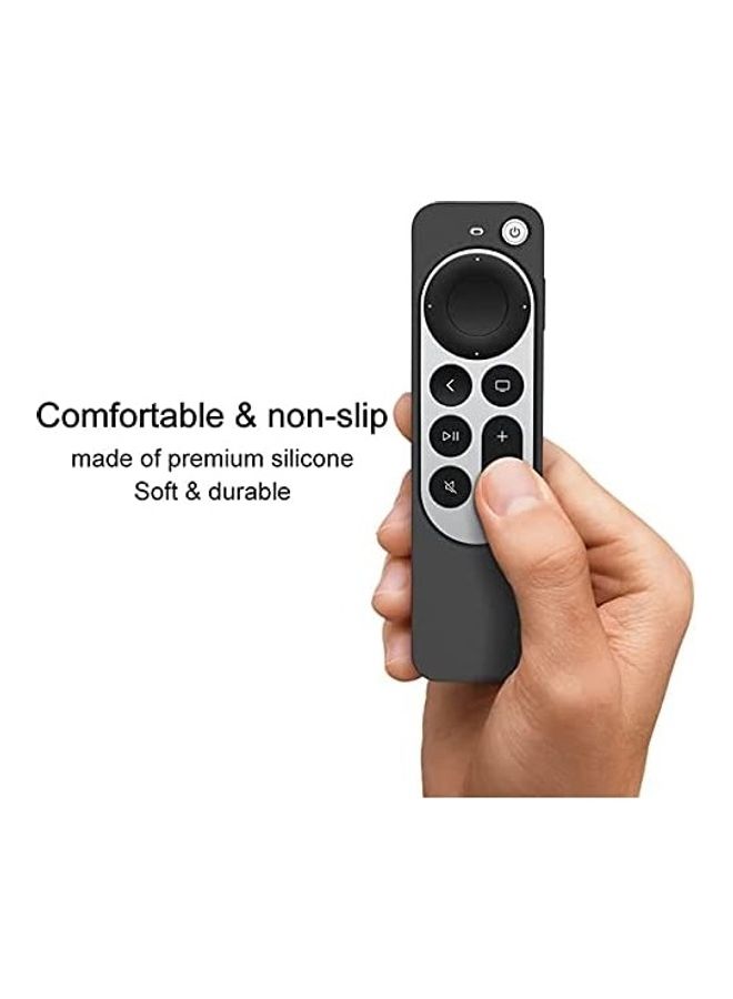 NIBEMINENT Silicone Case Cover For Apple TV 4K 2021 Remote Control Black - Image 3