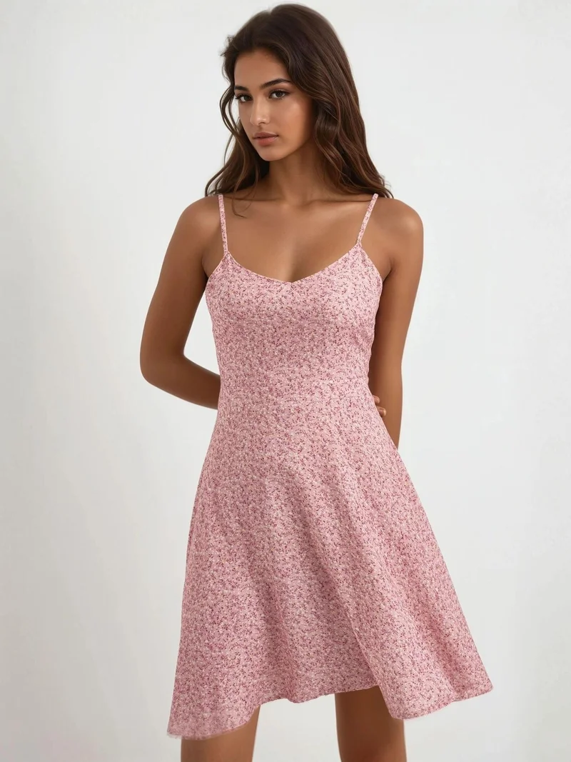 HICCUP Flower Pattern Mini Dress