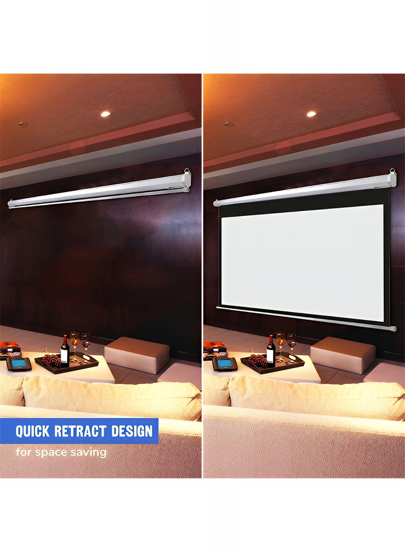 Taimi SCREEN PROJECTOR ELECTRIC 100 Inch (1:1) Wall Mounted Ceiling Automatic Projection Screen Drop Down with Remote Movie Screen for Indoor Outdoor SIZE 500x500cm - Image 5