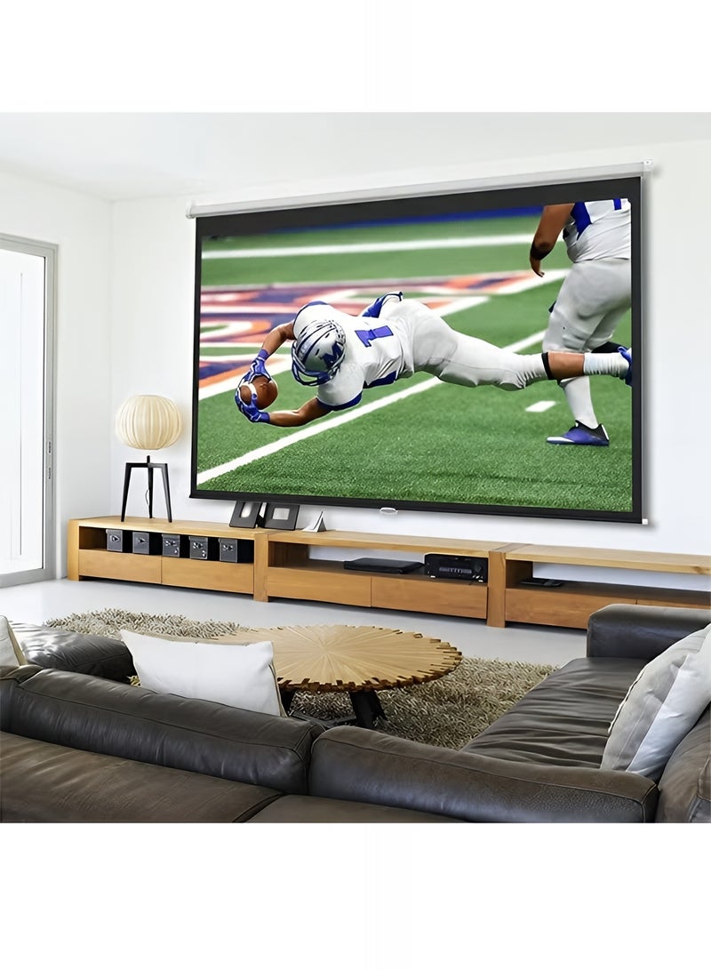 Taimi SCREEN PROJECTOR ELECTRIC 100 Inch (1:1) Wall Mounted Ceiling Automatic Projection Screen Drop Down with Remote Movie Screen for Indoor Outdoor SIZE 500x500cm - Image 2