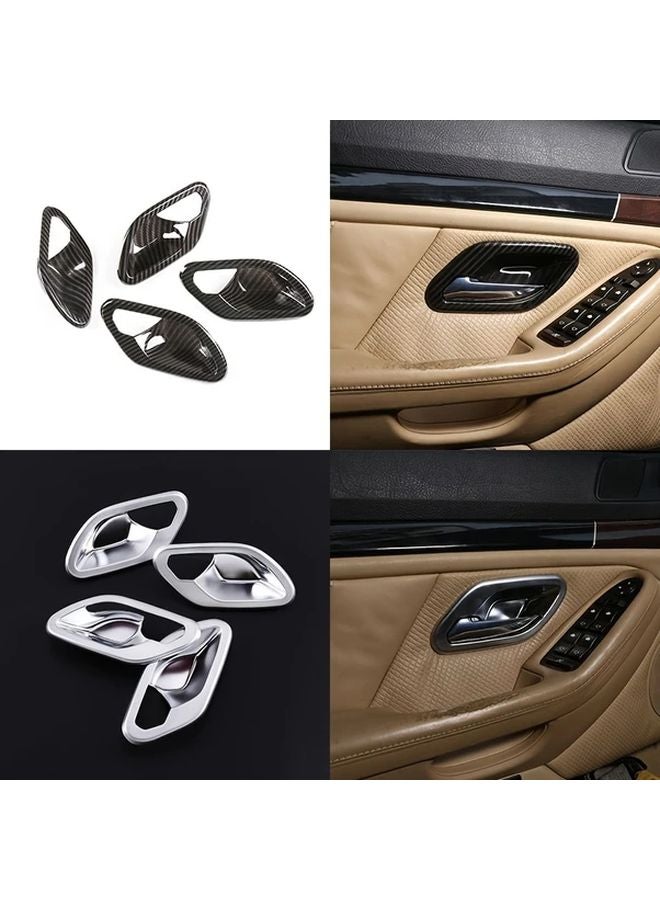 Carbon Fiber Pattern Interior Door Bowl ABS Car Modification Accessories For BMW E39 1996 2003 - Image 1