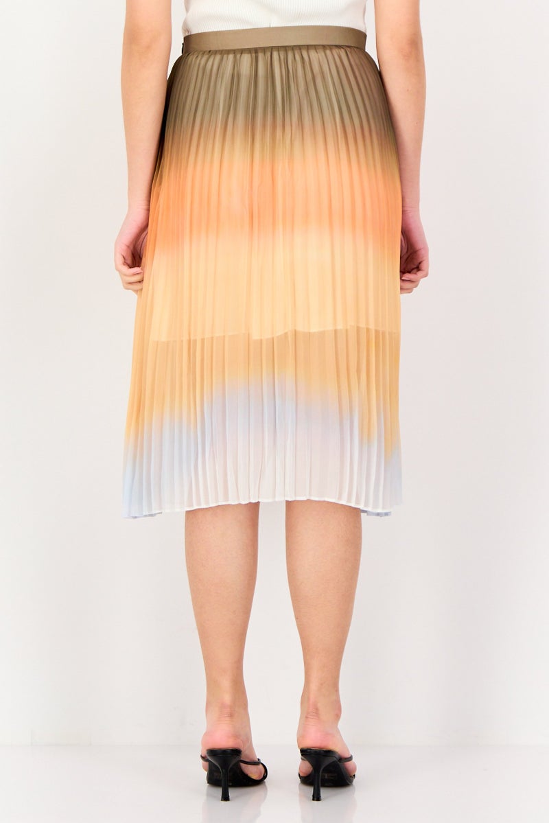 SELECTED Women Ombre Midi Skirts, Multicolor - Image 3