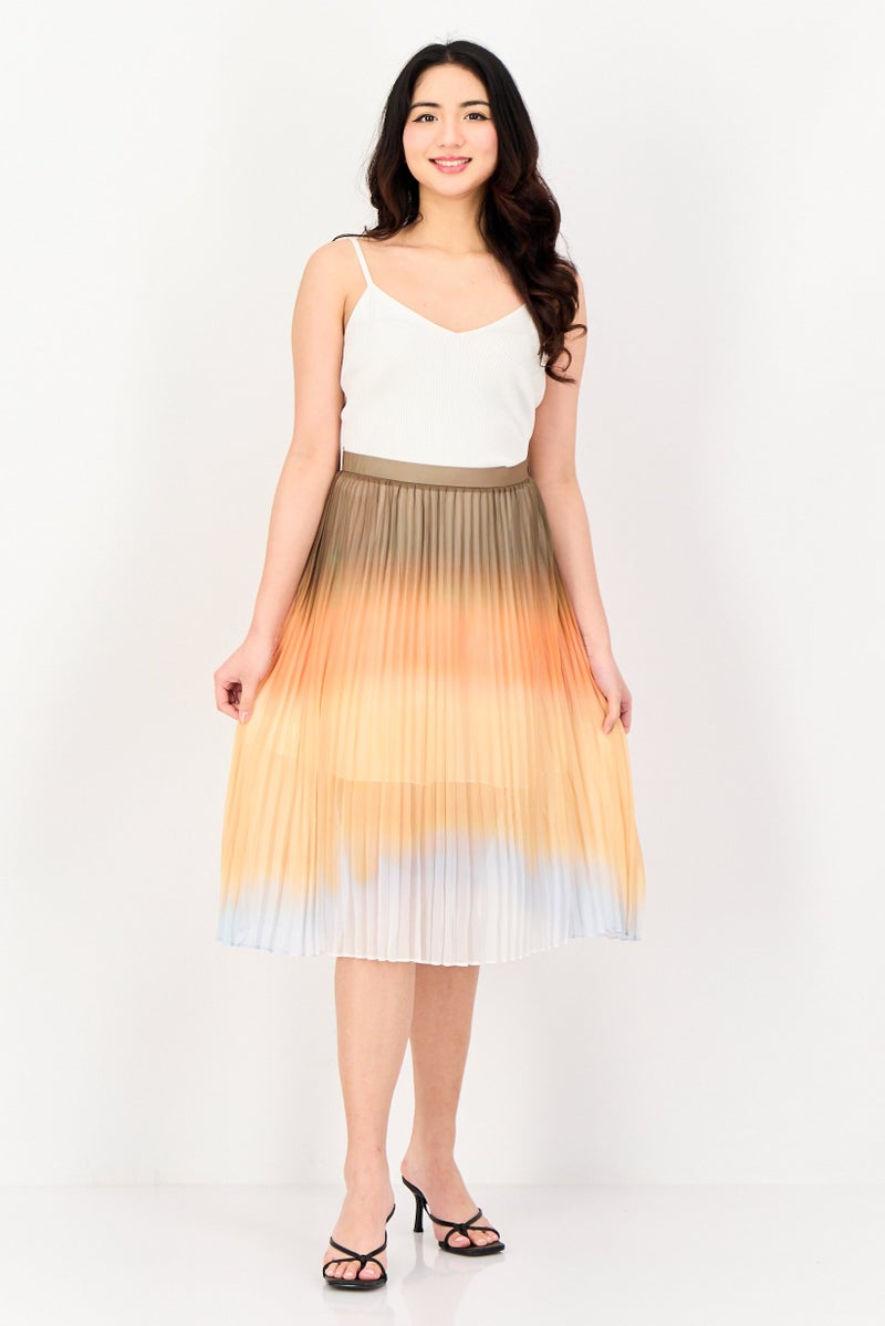 SELECTED Women Ombre Midi Skirts, Multicolor - Image 4