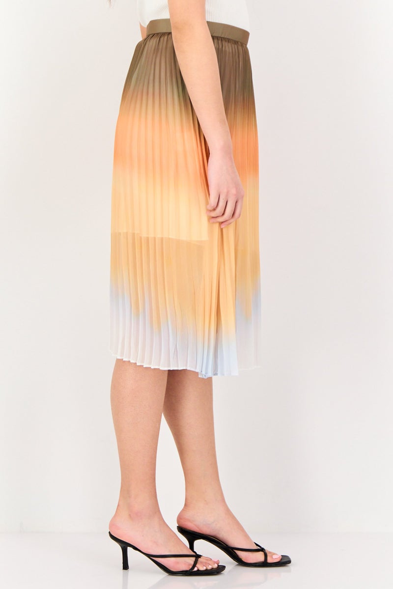 SELECTED Women Ombre Midi Skirts, Multicolor - Image 2