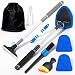 vioview Windshield Cleaner Tool Car Interior Cleaning Kit with Extendable Handle and 3 Reusable Microfiber Pads Auto Glass Wiper and Detailing Brush Kit for Car Home Window Blue - Image 2
