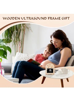 Curious Button Curious Button Set of 1 Pcs Wooden Ultrasound Frame Stand Light Yellow Baby Coming Soon Arch Pregnancy Sonogram Photo Frame With Clips and Hemp Rope Gift for Mothertobe Pregnancy Announcements  - Image 4
