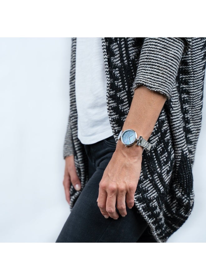 PIERRE CARDIN Women's Watch with Silver Metal Case and Silver Metal Band - Image 2