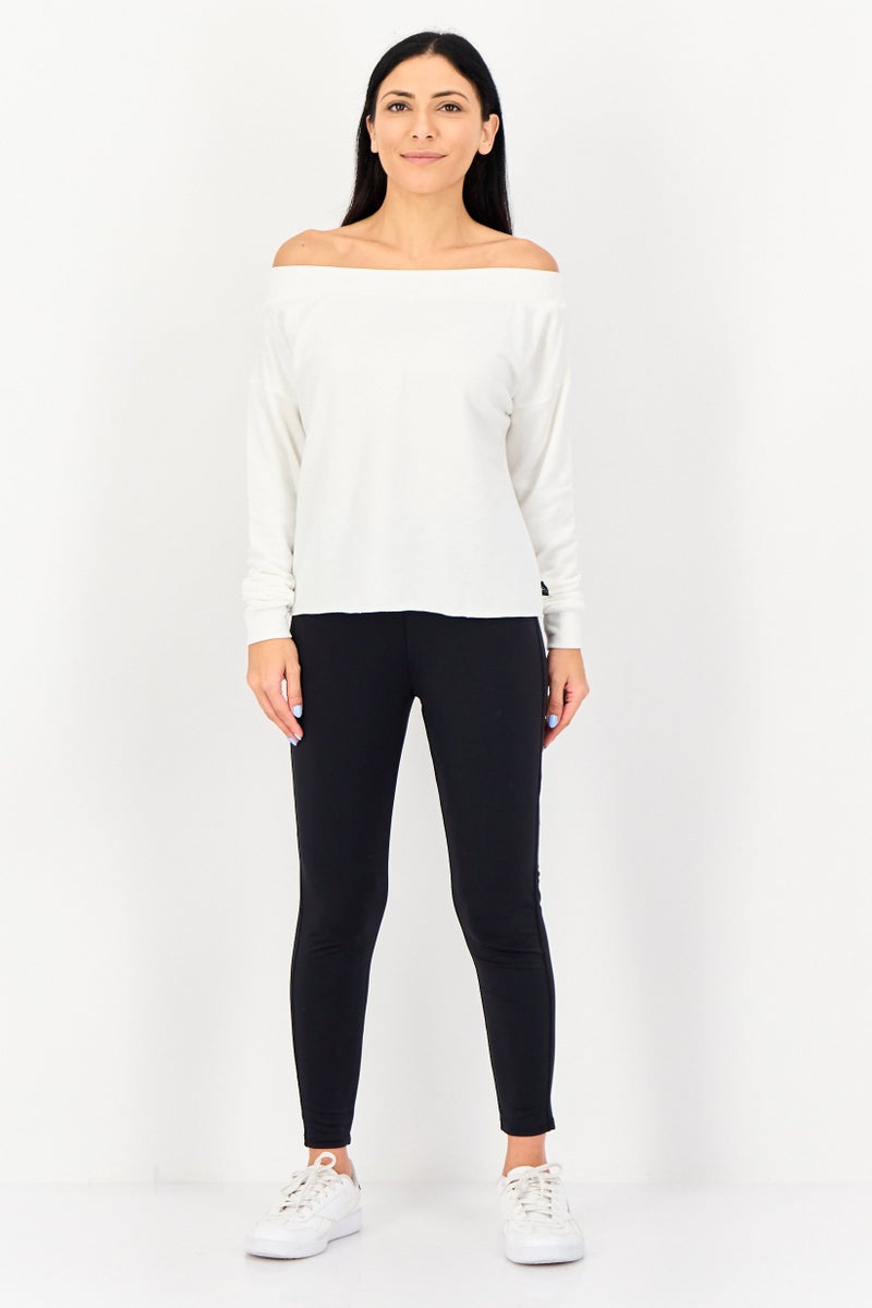Reebok Women Sportswear Fit Long Sleeve Outdoor Top, Off White - Image 4