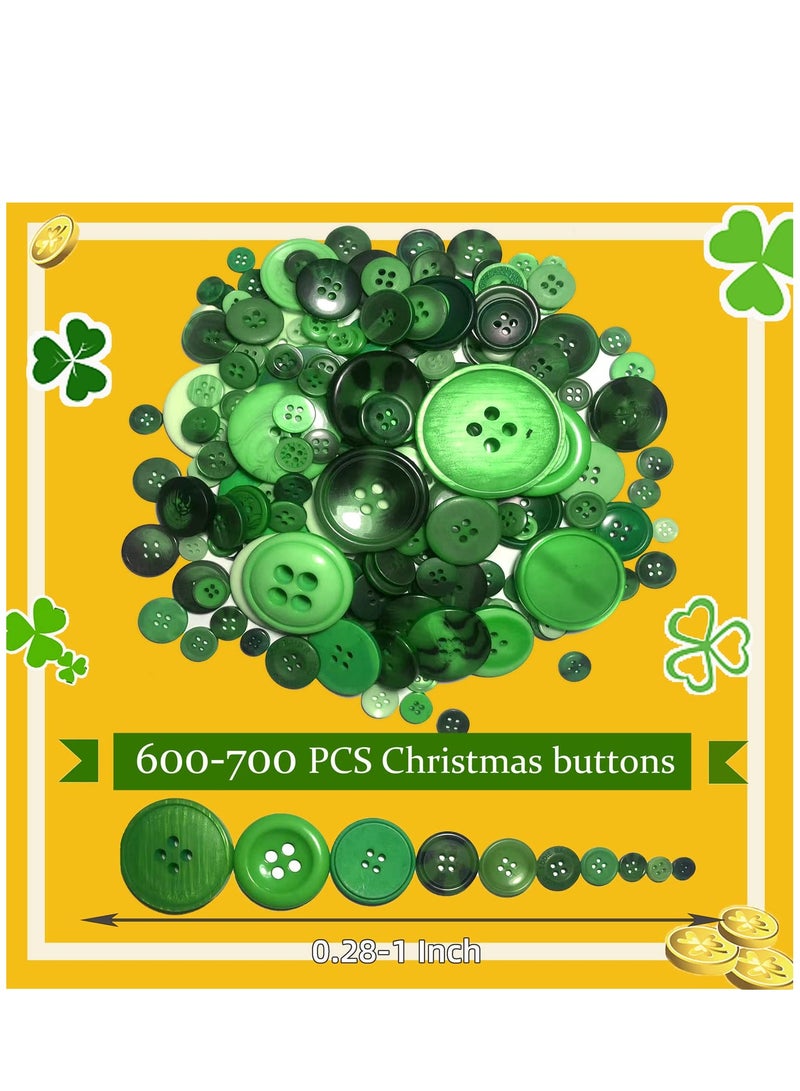600-700 pcs Buttons for Crafts Round Resin Buttons Assorted Sizes Sewing DIY Manual Button Painting DIY Handmade Ornament Buttons 2 Holes and 4 Holes - Image 2